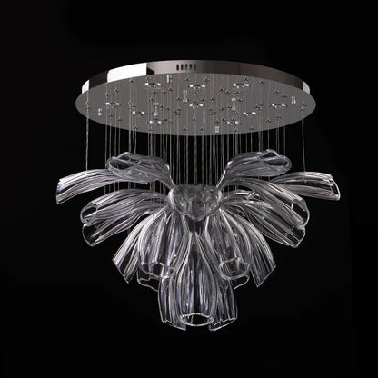 Light Luxury Art Design Petal-like Glass Chandeliers-Nobipets