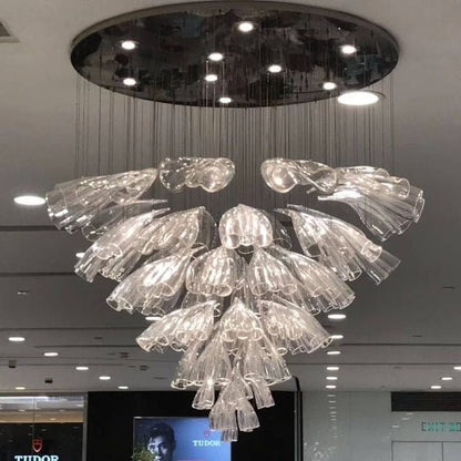 Light Luxury Art Design Petal-like Glass Chandeliers-Nobipets