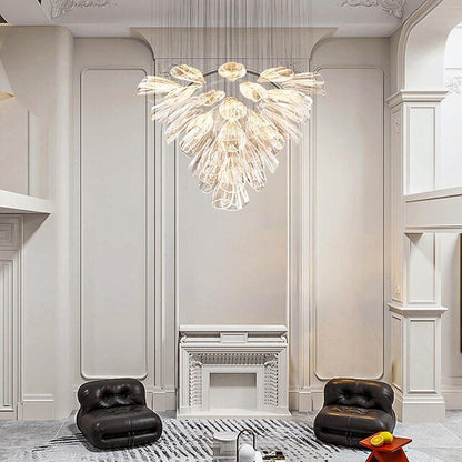 Light Luxury Art Design Petal-like Glass Chandeliers-Nobipets