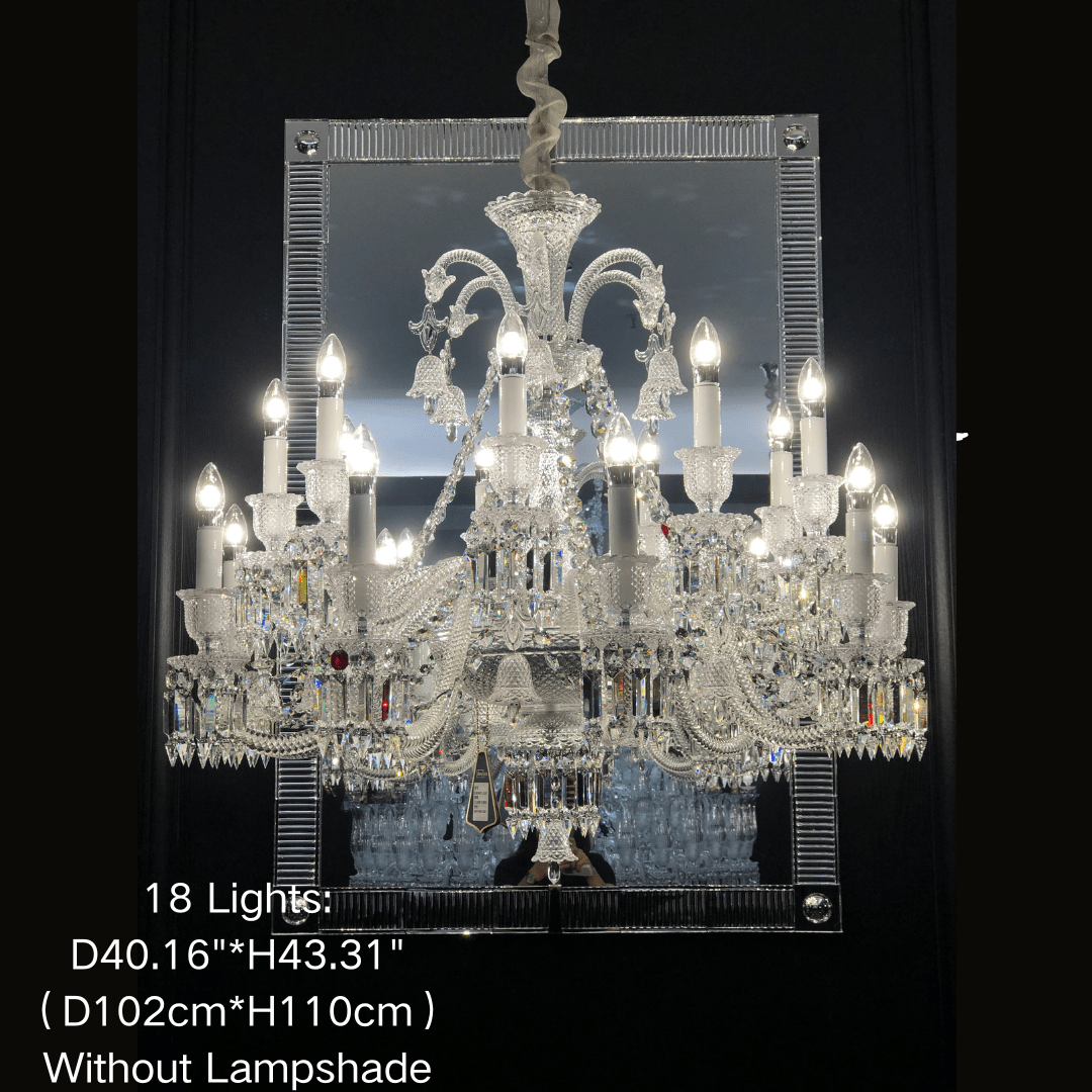 Light Luxury Classic Short Version Tiered Candle Light Crystal Chandelier for High-ceiling Rooms/Living Room-Nobipets