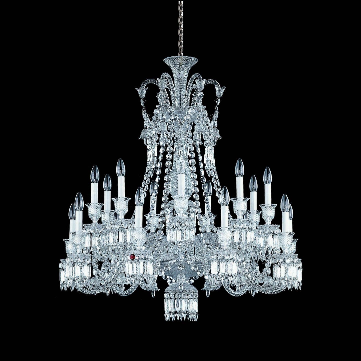 Light Luxury Classic Short Version Tiered Candle Light Crystal Chandelier for High-ceiling Rooms/Living Room-Nobipets