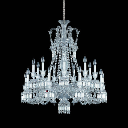 Light Luxury Classic Short Version Tiered Candle Light Crystal Chandelier for High-ceiling Rooms/Living Room-Nobipets