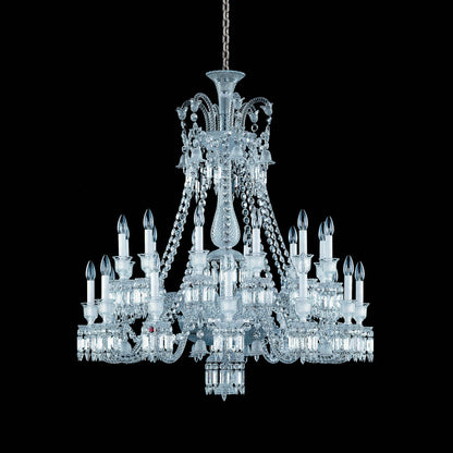 Light Luxury Classic Short Version Tiered Candle Light Crystal Chandelier for High-ceiling Rooms/Living Room-Nobipets