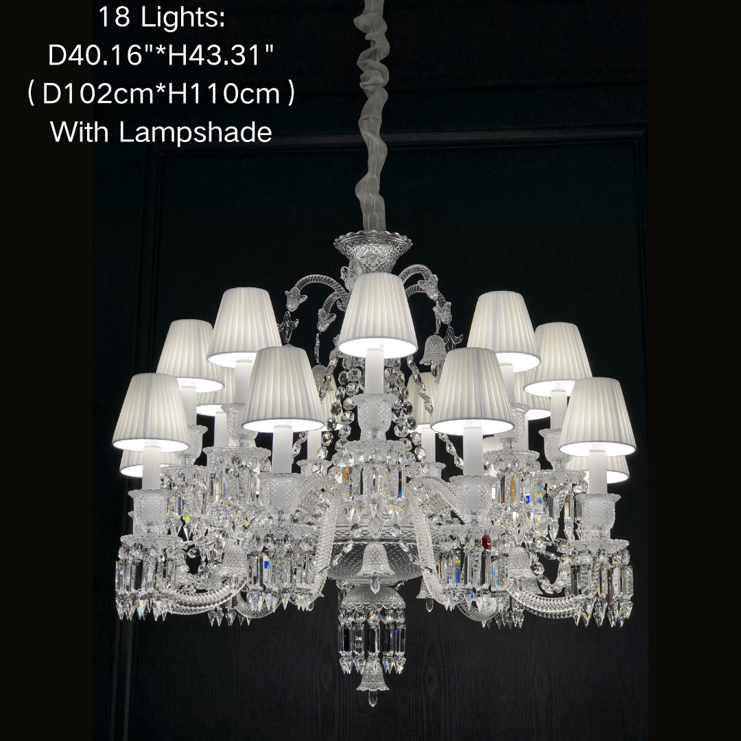 Light Luxury Classic Short Version Tiered Candle Light Crystal Chandelier for High-ceiling Rooms/Living Room-Nobipets