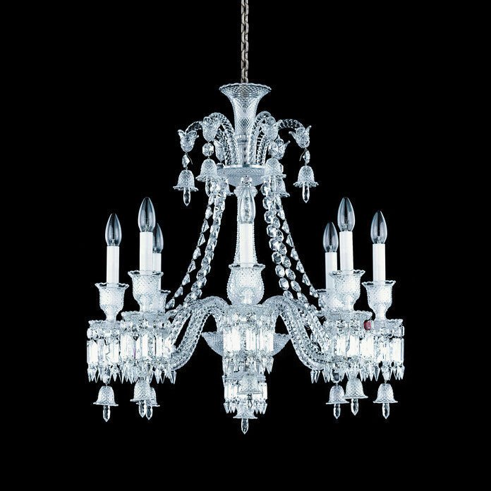 Light Luxury Classic Short Version Tiered Candle Light Crystal Chandelier for High-ceiling Rooms/Living Room-Nobipets