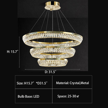 Light Luxury Creative Multi-layer Shell Crystal Art Chandelier for Living/Dining Room-Nobipets