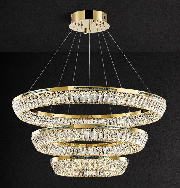 Light Luxury Creative Multi-layer Shell Crystal Art Chandelier for Living/Dining Room-Nobipets