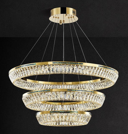 Light Luxury Creative Multi-layer Shell Crystal Art Chandelier for Living/Dining Room-Nobipets