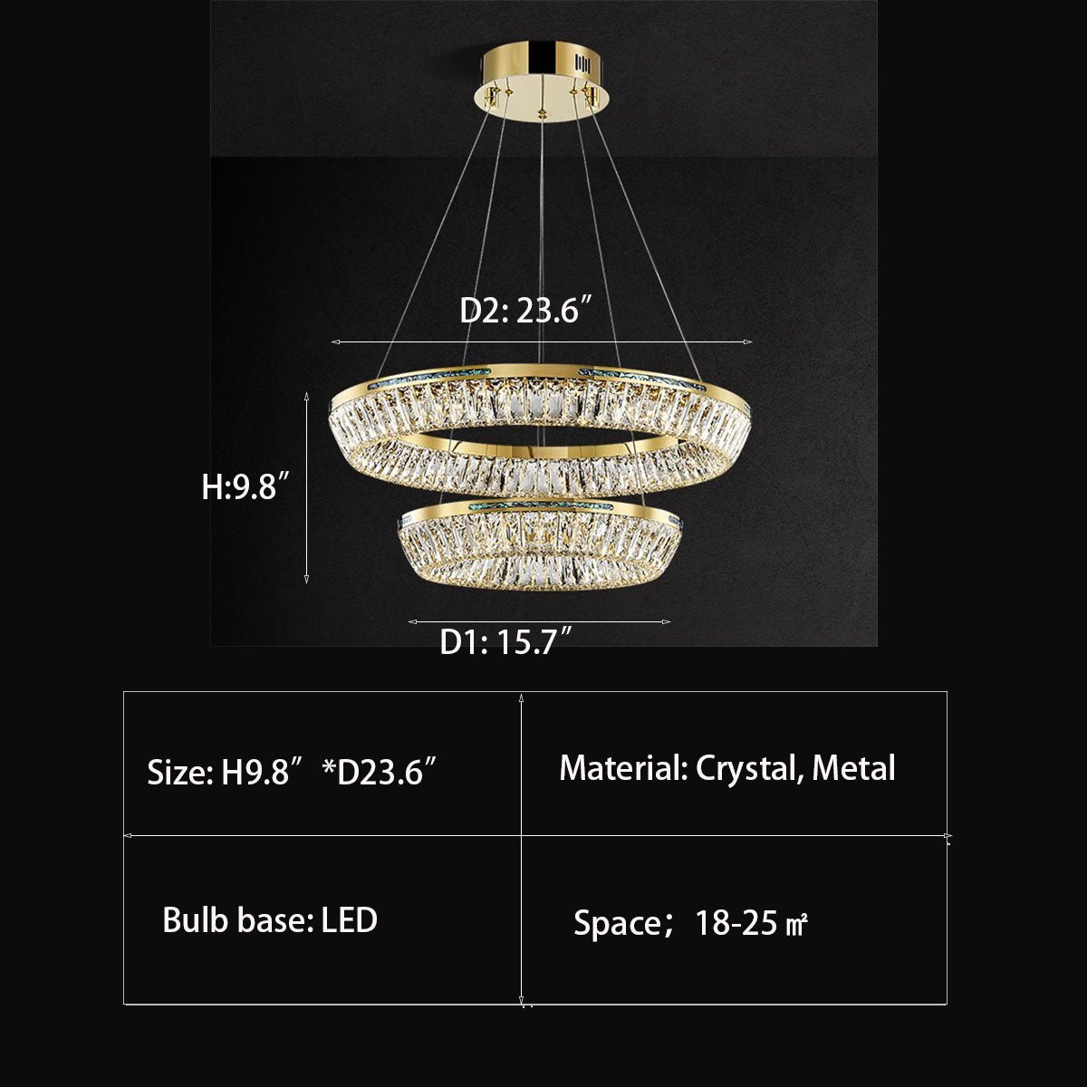 Light Luxury Creative Multi-layer Shell Crystal Art Chandelier for Living/Dining Room-Nobipets