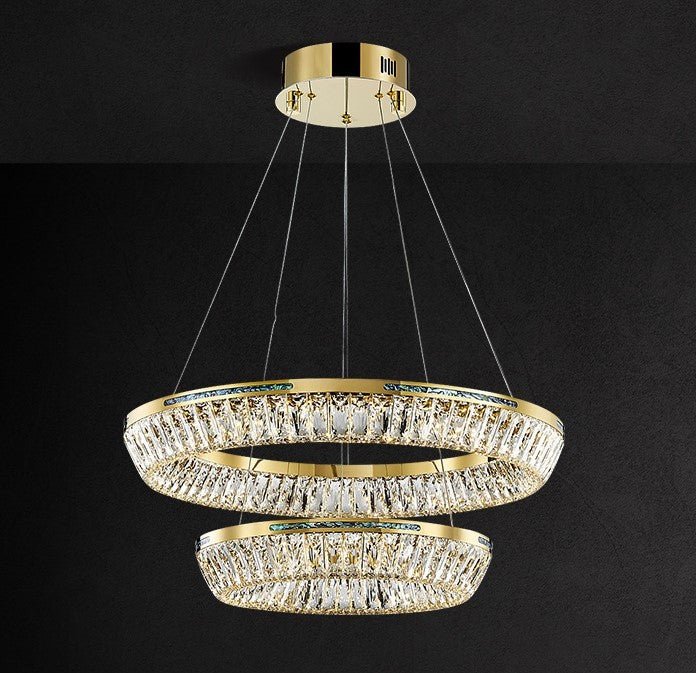 Light Luxury Creative Multi-layer Shell Crystal Art Chandelier for Living/Dining Room-Nobipets