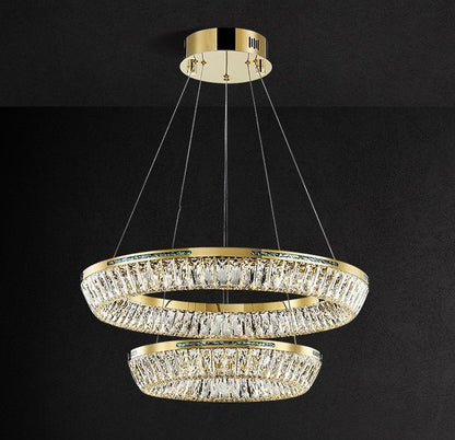 Light Luxury Creative Multi-layer Shell Crystal Art Chandelier for Living/Dining Room-Nobipets