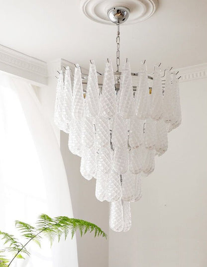 Light Luxury Multi-layered Teardrop Waterfall Chandelier for Living Room/Bedroom-Nobipets