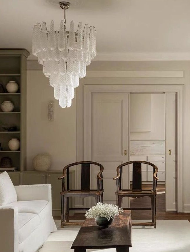 Light Luxury Multi-layered Teardrop Waterfall Chandelier for Living Room/Bedroom-Nobipets
