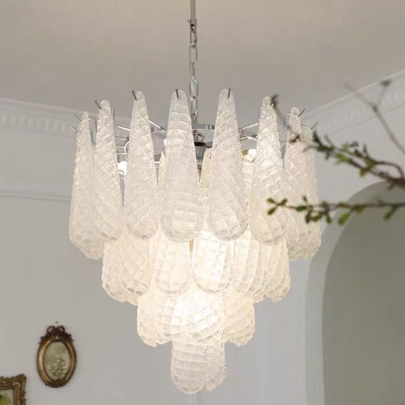 Light Luxury Multi-layered Teardrop Waterfall Chandelier for Living Room/Bedroom-Nobipets