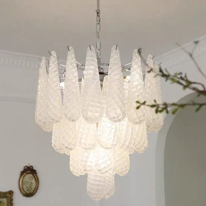 Light Luxury Multi-layered Teardrop Waterfall Chandelier for Living Room/Bedroom-Nobipets