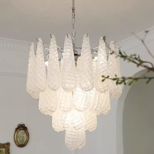Light Luxury Multi-layered Teardrop Waterfall Chandelier for Living Room/Bedroom-Nobipets