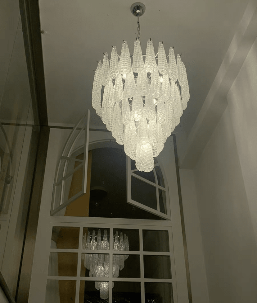 Light Luxury Multi-layered Teardrop Waterfall Chandelier for Living Room/Bedroom-Nobipets