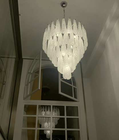 Light Luxury Multi-layered Teardrop Waterfall Chandelier for Living Room/Bedroom-Nobipets