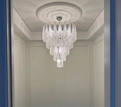 Light Luxury Multi-layered Teardrop Waterfall Chandelier for Living Room/Bedroom-Nobipets