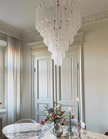 Light Luxury Multi-layered Teardrop Waterfall Chandelier for Living Room/Bedroom-Nobipets