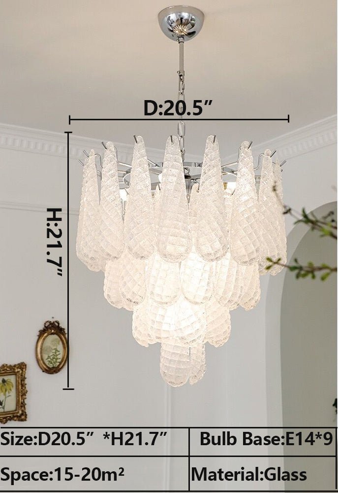 Light Luxury Multi-layered Teardrop Waterfall Chandelier for Living Room/Bedroom-Nobipets