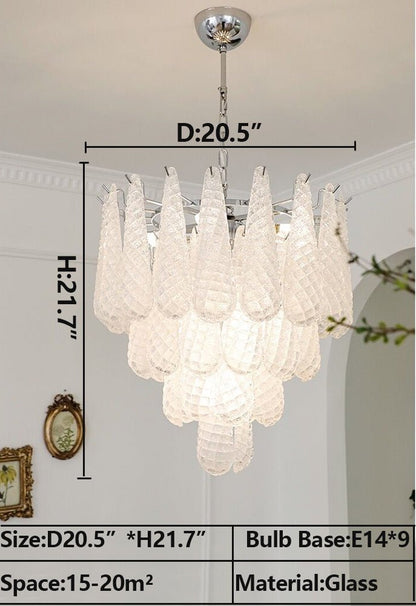 Light Luxury Multi-layered Teardrop Waterfall Chandelier for Living Room/Bedroom-Nobipets