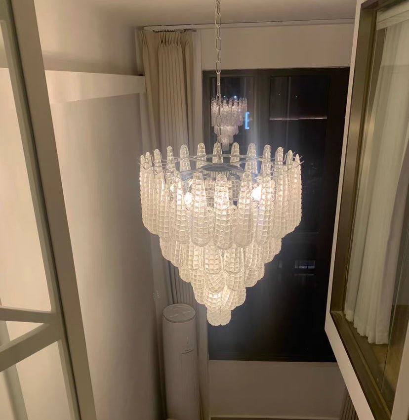 Light Luxury Multi-layered Teardrop Waterfall Chandelier for Living Room/Bedroom-Nobipets