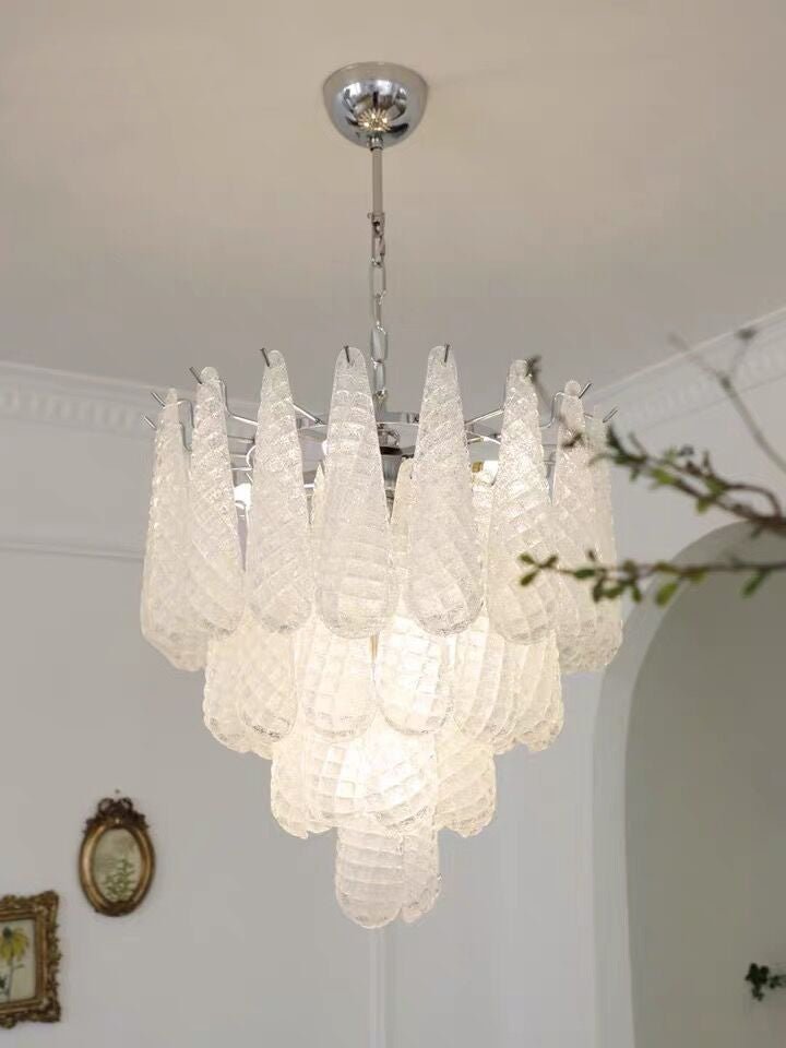 Light Luxury Multi-layered Teardrop Waterfall Chandelier for Living Room/Bedroom-Nobipets