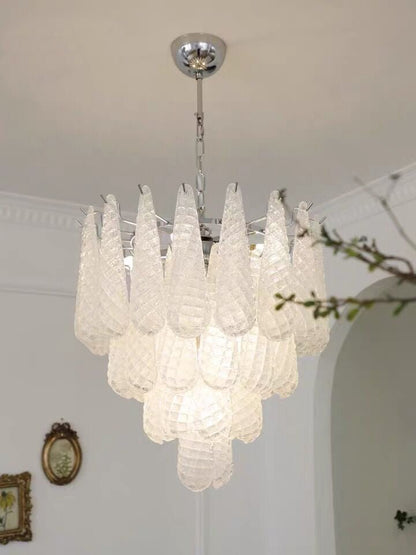 Light Luxury Multi-layered Teardrop Waterfall Chandelier for Living Room/Bedroom-Nobipets