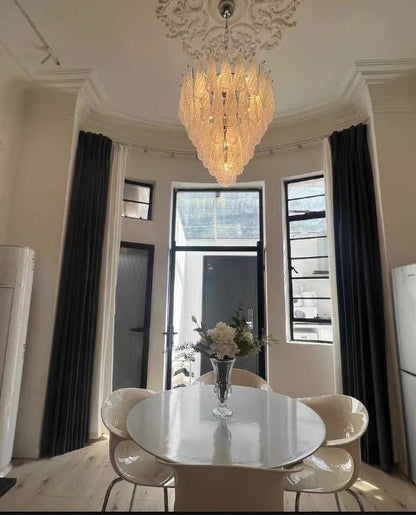 Light Luxury Multi-layered Teardrop Waterfall Chandelier for Living Room/Bedroom-Nobipets