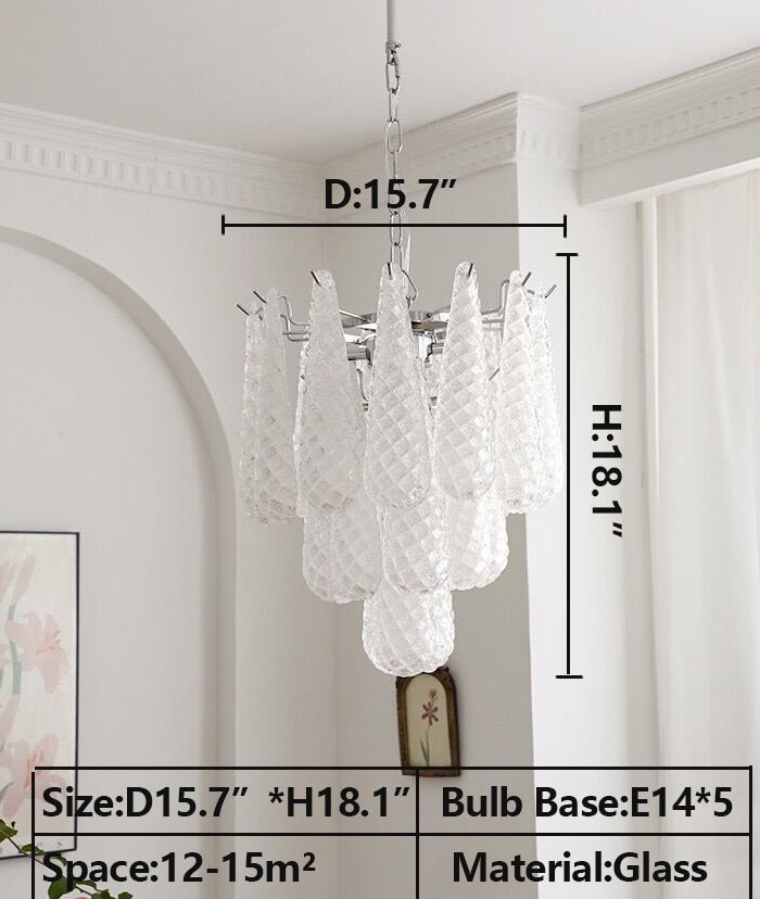 Light Luxury Multi-layered Teardrop Waterfall Chandelier for Living Room/Bedroom-Nobipets