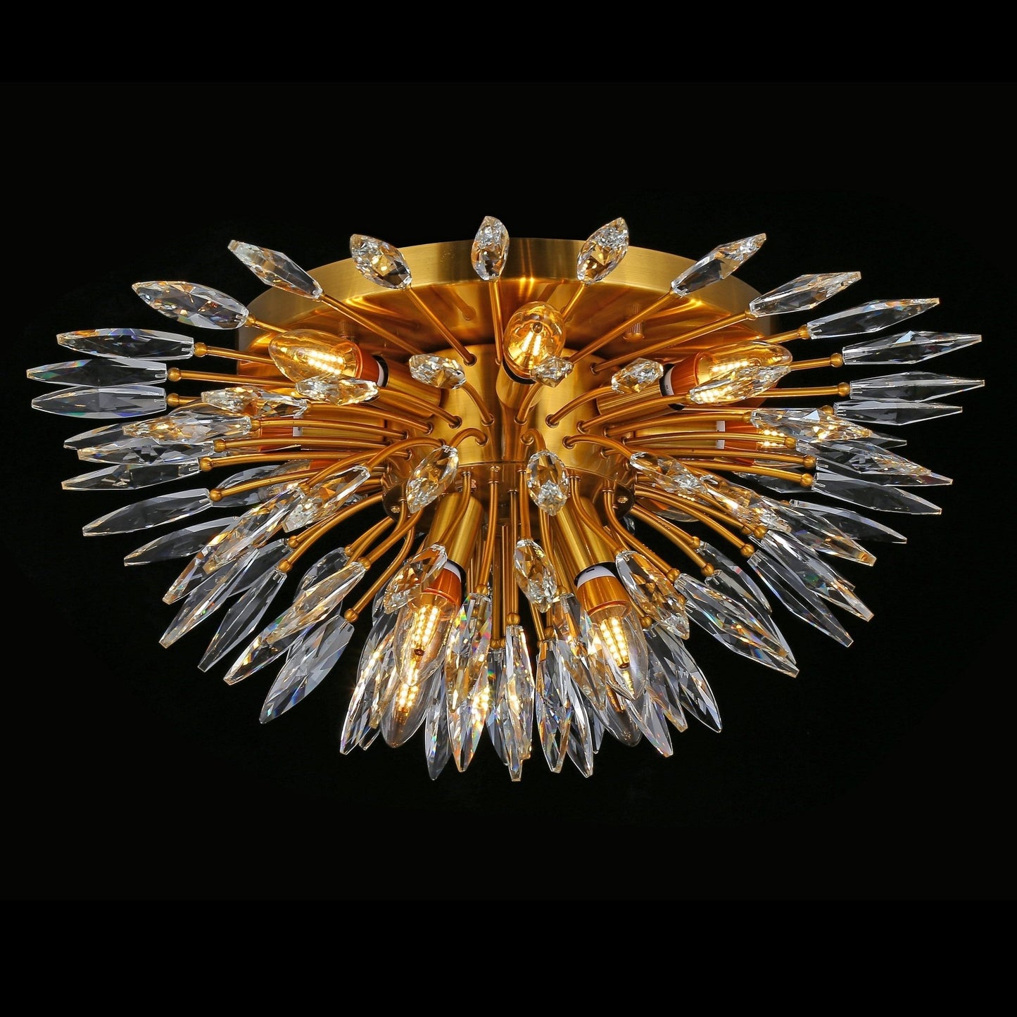 Lily Starburst Crystal Sputnik Flushmount-Meet Lighting