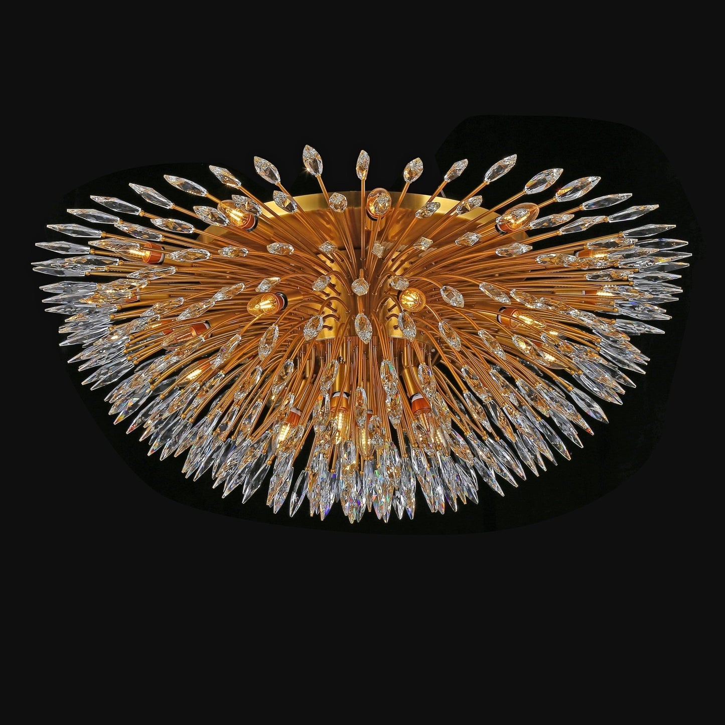 Lily Starburst Crystal Sputnik Flushmount-Meet Lighting