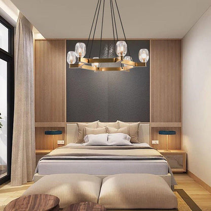 Linna Crystal Round Chandelier-Nobipets