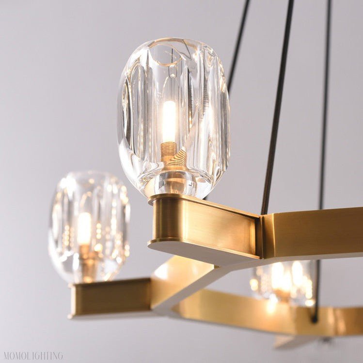 Linna Crystal Round Chandelier-Nobipets