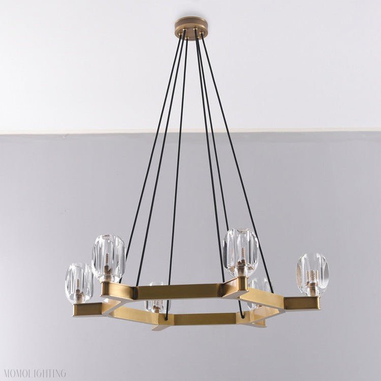 Linna Crystal Round Chandelier-Nobipets