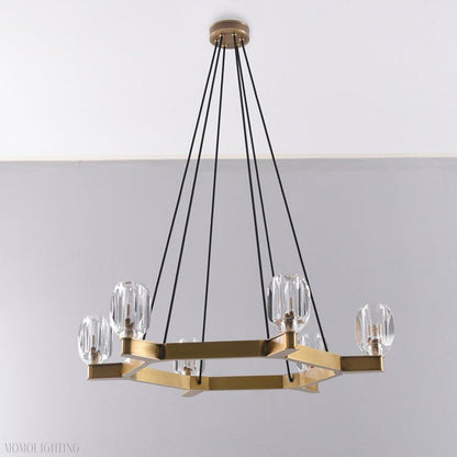 Linna Crystal Round Chandelier-Nobipets