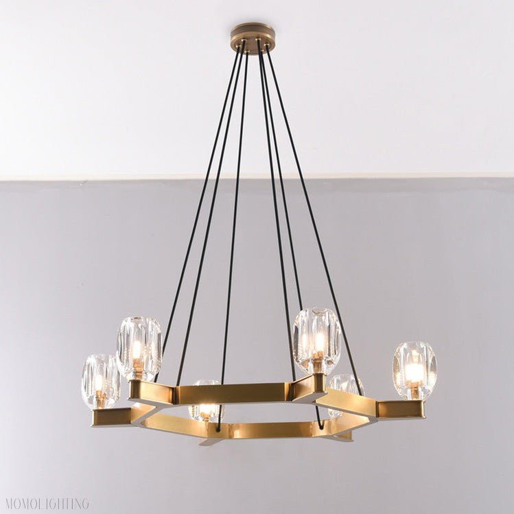 Linna Crystal Round Chandelier-Nobipets