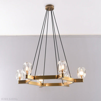 Linna Crystal Round Chandelier-Nobipets