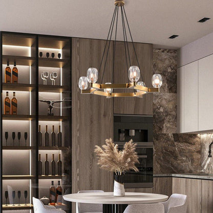 Linna Crystal Round Chandelier-Nobipets