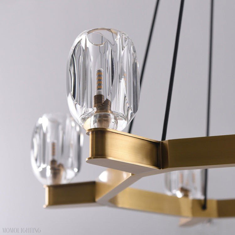 Linna Crystal Round Chandelier-Nobipets