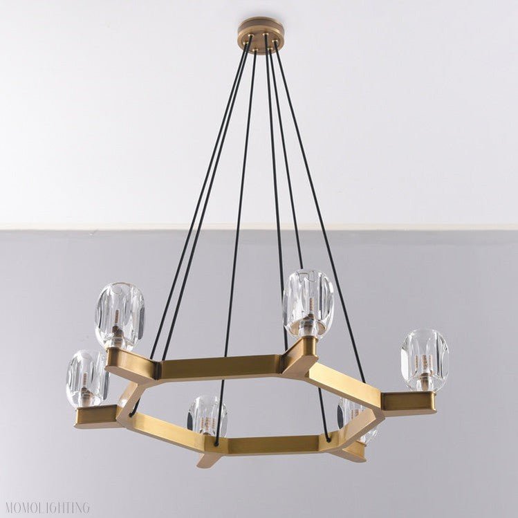 Linna Crystal Round Chandelier-Nobipets