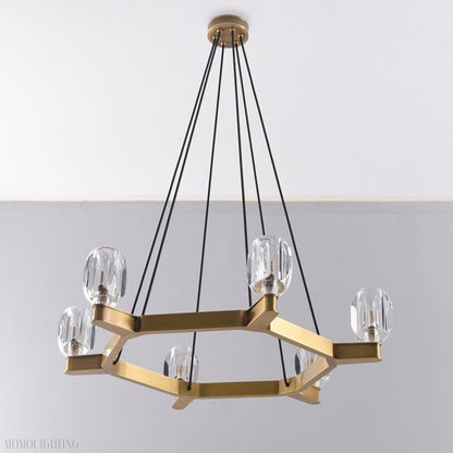 Linna Crystal Round Chandelier-Nobipets