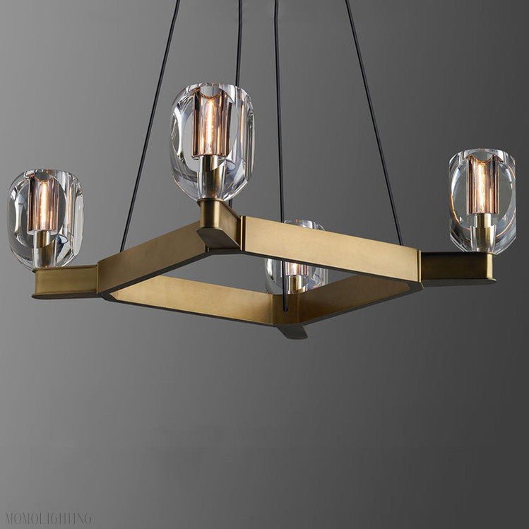 Linna Square Crystal Chandelier-Nobipets