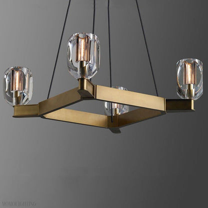 Linna Square Crystal Chandelier-Nobipets