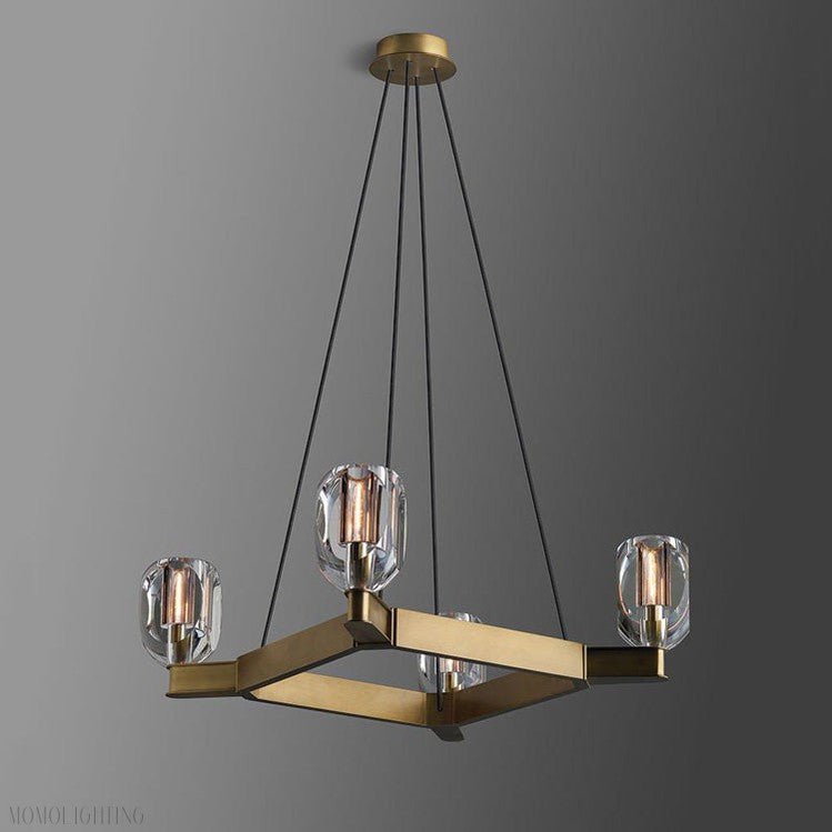 Linna Square Crystal Chandelier-Nobipets
