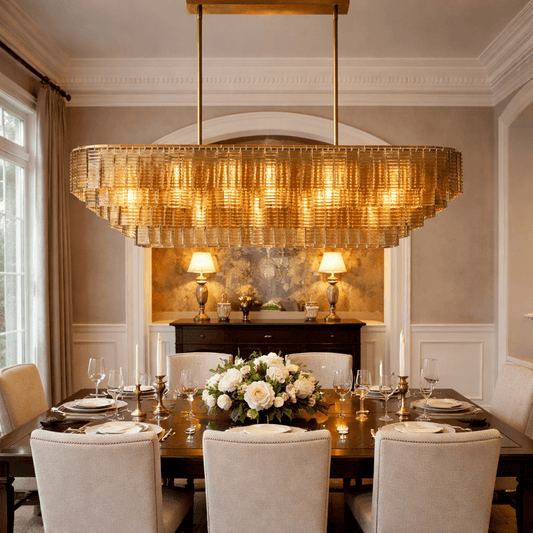 Lirene Smoke Glass Linear Chandelier