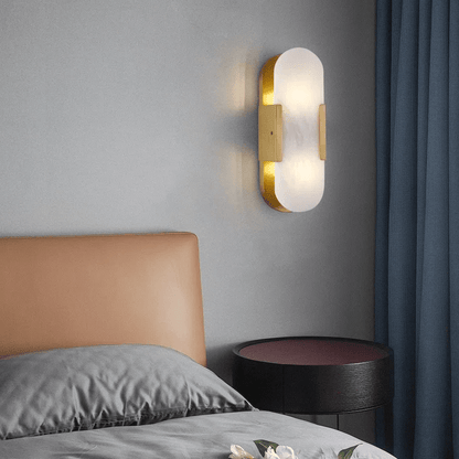 Lowell Melange Elongated Alabaster Wall Sconce 10"