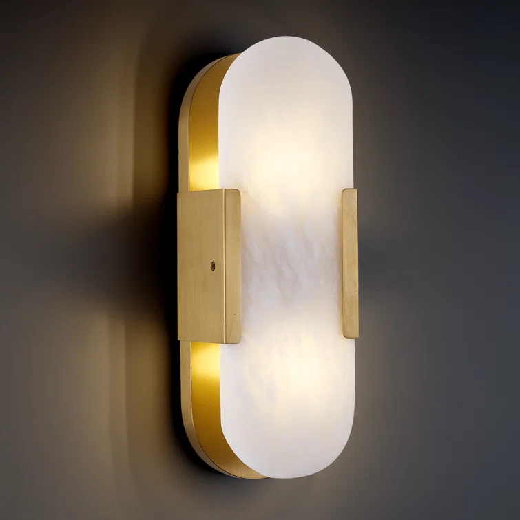 Lowell Melange Elongated Alabaster Wall Sconce 10"