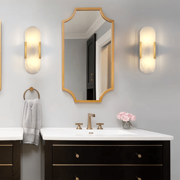 Lowell Melange Elongated Alabaster Wall Sconce 10"